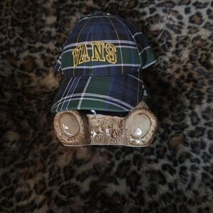 Vans Navy and Green Plaid Cap